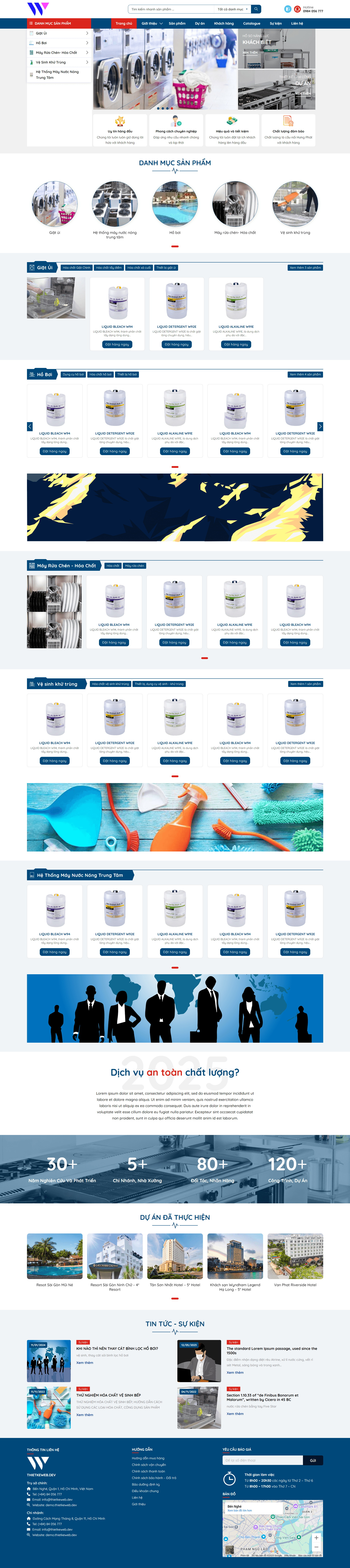 Mẫu website công ty cung cấp thiết bị